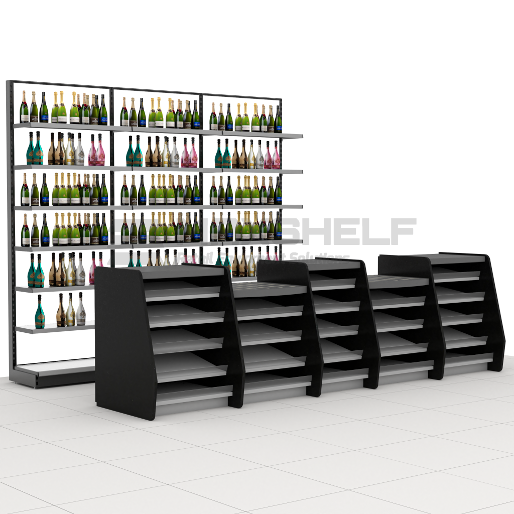 CONFECTIONERY COUNTER WITH LED BACK LIT OFFLICENSE SECTION