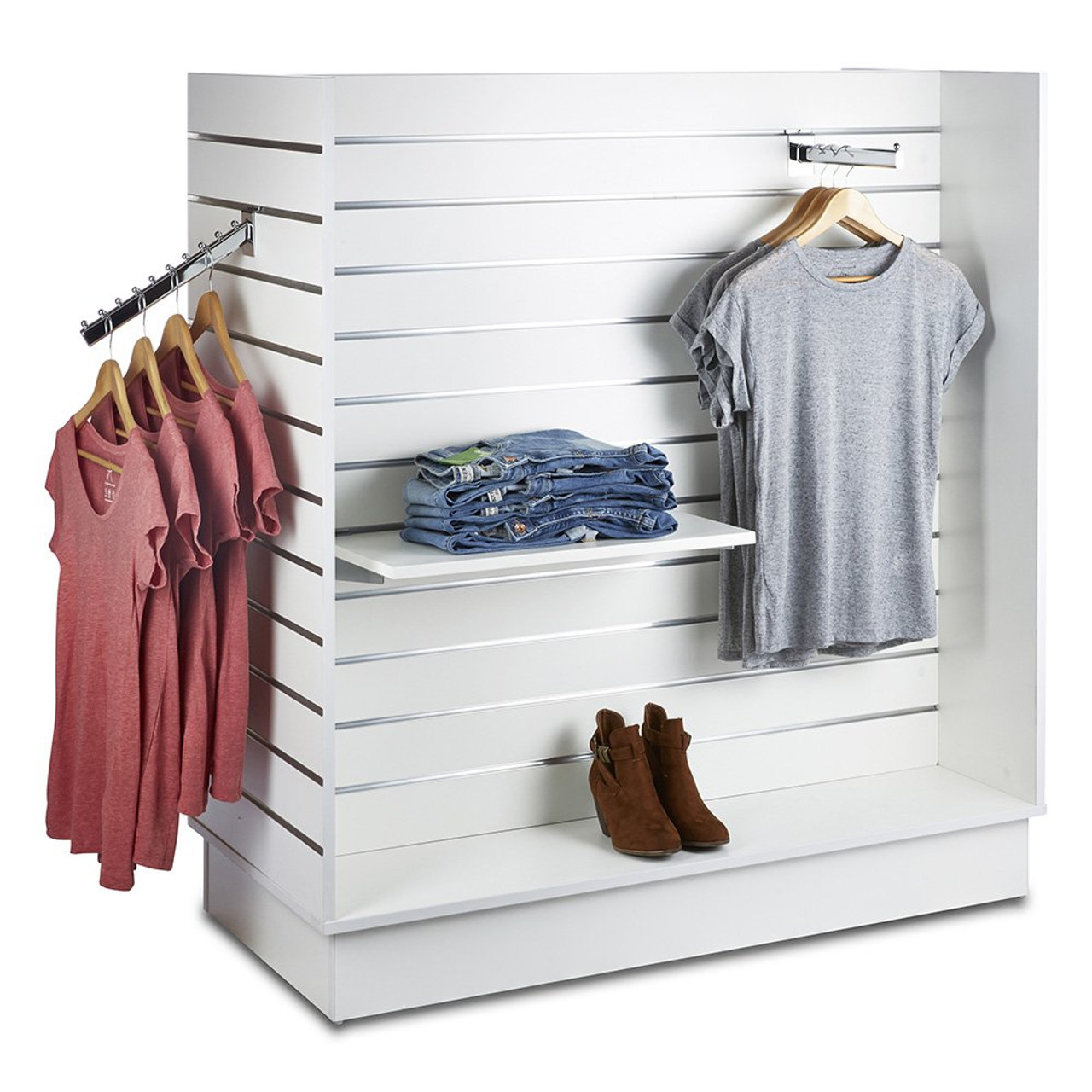 Slatwall 'H' Display Gondola with Aluminium Inserts - Silhouette Range