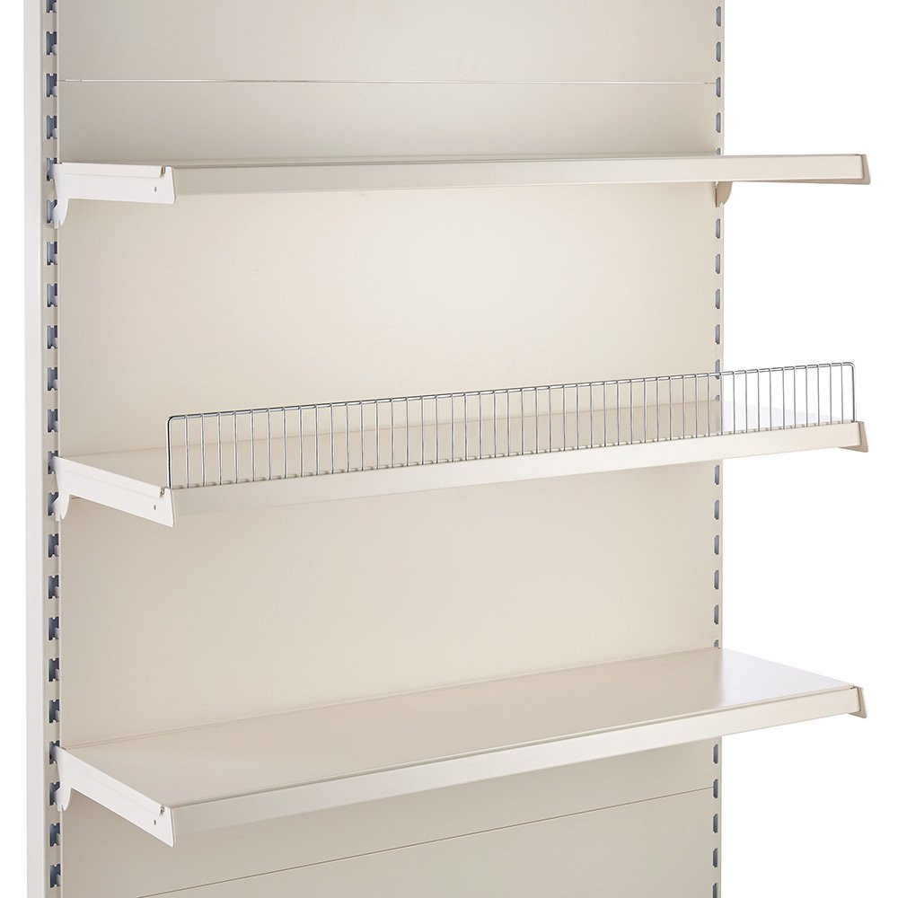 Low plastic Shelf Risers for Retail Shelving Units - H95mm (75mm Exposed)
